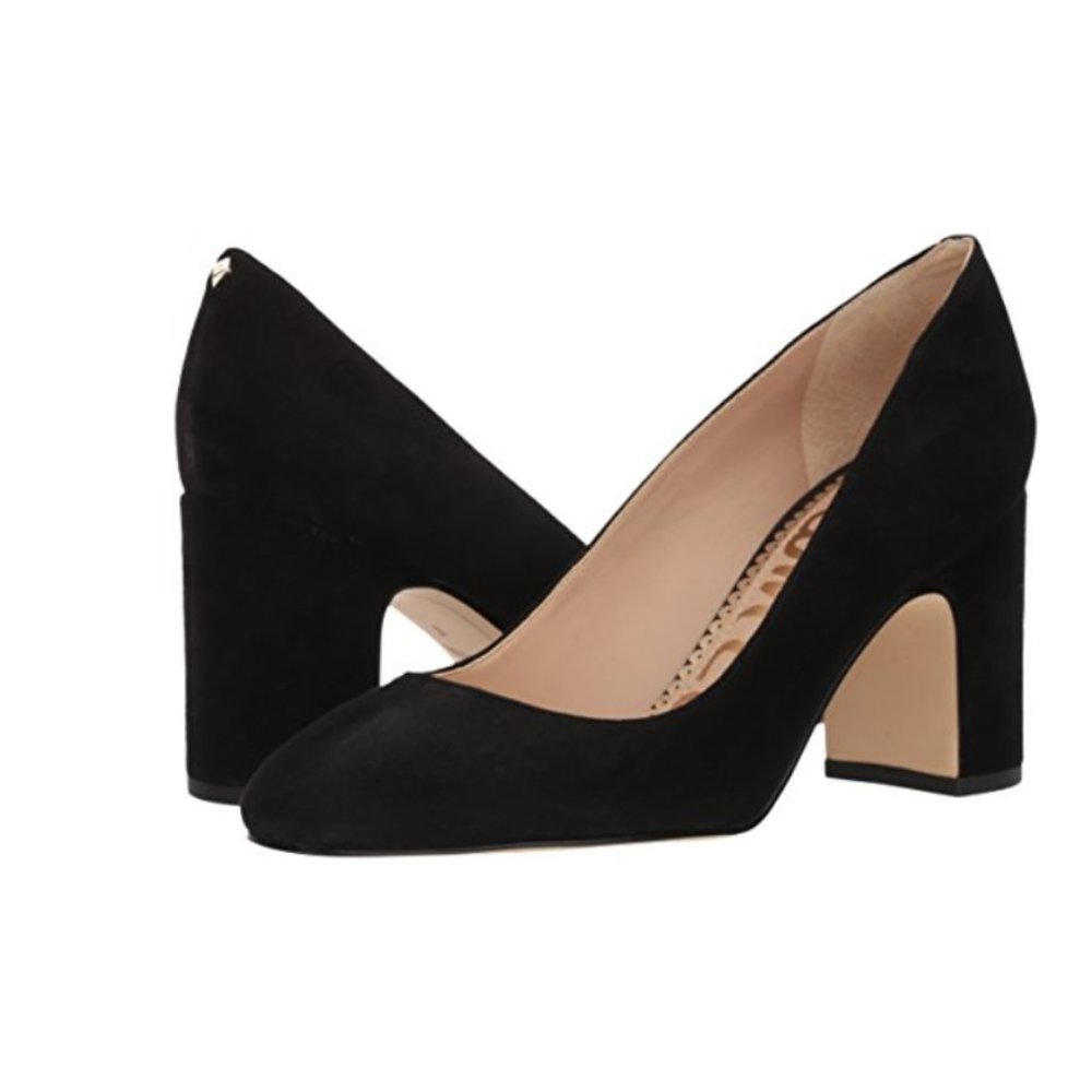 Sam Edelman Black Suede Heels - Picture 2 of 5
